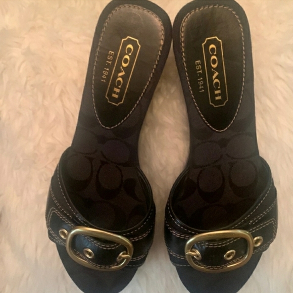 COACH Buckle Wedges - Picture 1 of 8